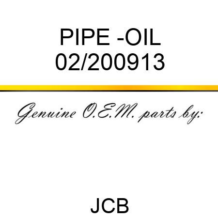 PIPE -OIL 02/200913