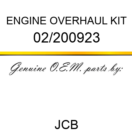 ENGINE OVERHAUL KIT 02/200923