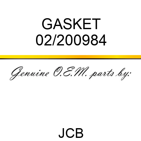 GASKET 02/200984