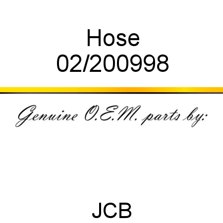 Hose 02/200998