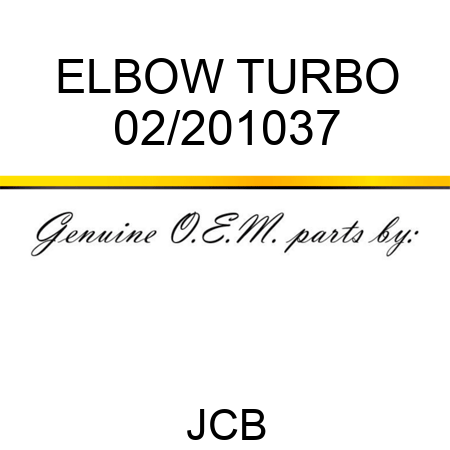 ELBOW TURBO 02/201037