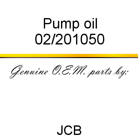 Pump, oil 02/201050