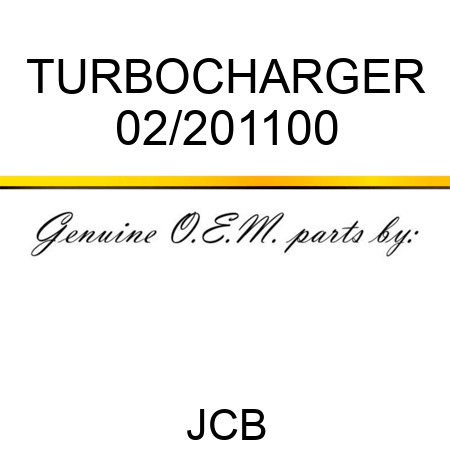 TURBOCHARGER 02/201100