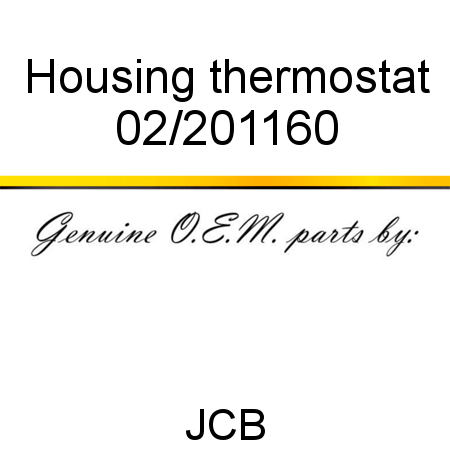 Housing, thermostat 02/201160