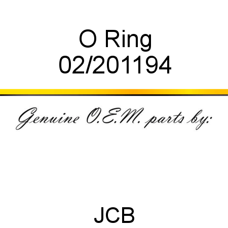 O Ring 02/201194