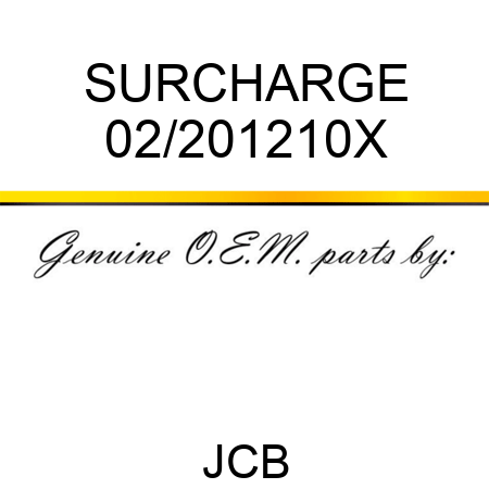 SURCHARGE 02/201210X