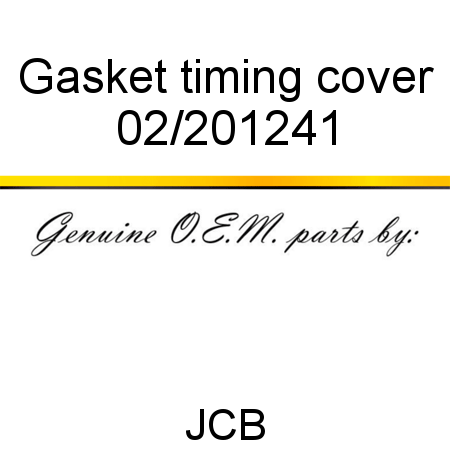 Gasket, timing cover 02/201241