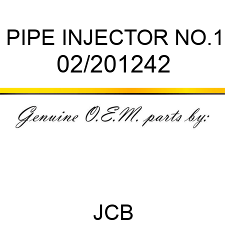 PIPE INJECTOR NO.1 02/201242