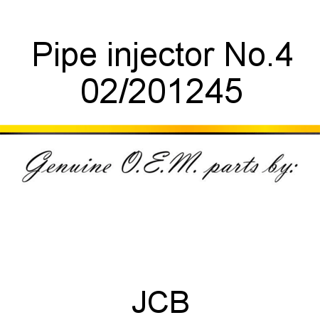 Pipe, injector No.4 02/201245