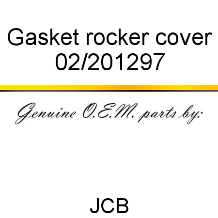 Gasket, rocker cover 02/201297