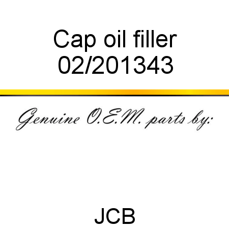 Cap, oil filler 02/201343