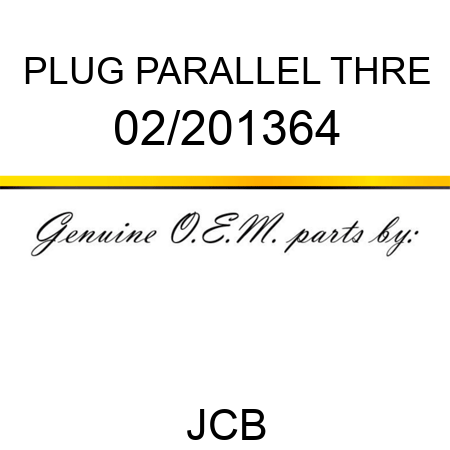 PLUG PARALLEL THRE 02/201364