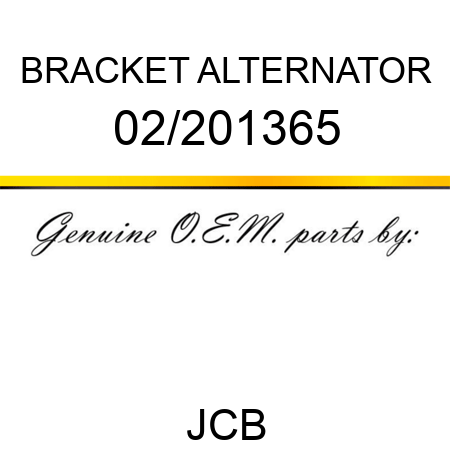 BRACKET ALTERNATOR 02/201365