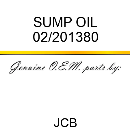 SUMP OIL 02/201380