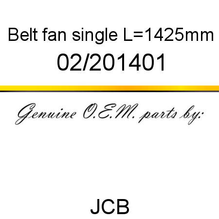 Belt, fan, single, L=1425mm 02/201401