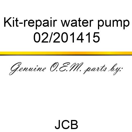 Kit-repair, water pump 02/201415