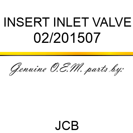 INSERT INLET VALVE 02/201507