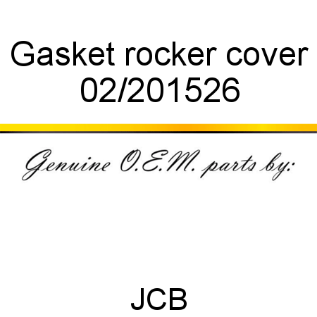 Gasket, rocker cover 02/201526