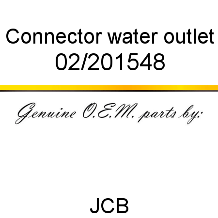 Connector, water outlet 02/201548