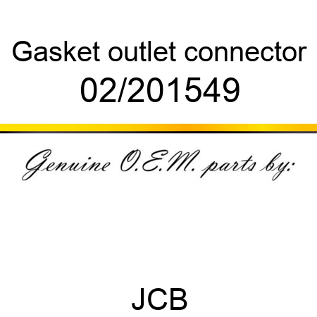 Gasket, outlet connector 02/201549