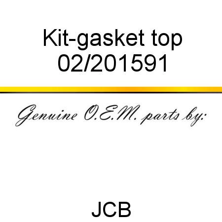 Kit-gasket, top 02/201591