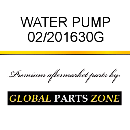 WATER PUMP 02/201630G