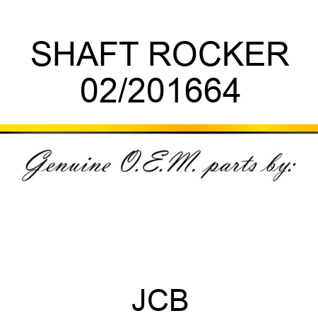 SHAFT ROCKER 02/201664