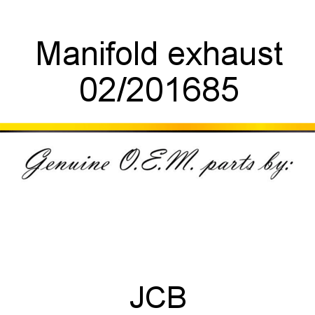 Manifold, exhaust 02/201685