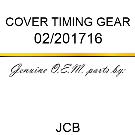 COVER TIMING GEAR 02/201716