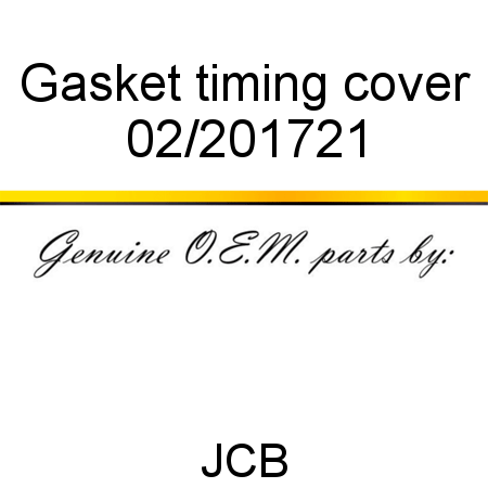 Gasket, timing cover 02/201721