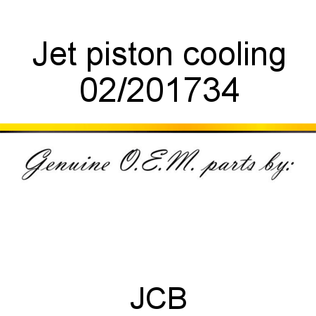 Jet, piston cooling 02/201734