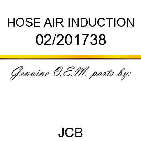 HOSE AIR INDUCTION 02/201738