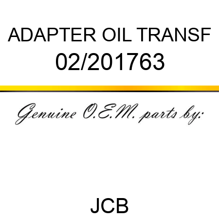 ADAPTER OIL TRANSF 02/201763