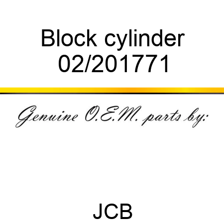 Block cylinder 02/201771