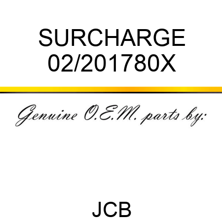 SURCHARGE 02/201780X