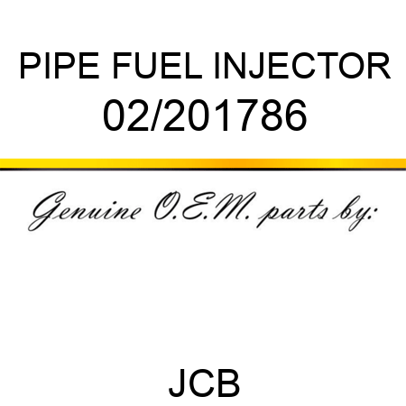 PIPE FUEL INJECTOR 02/201786