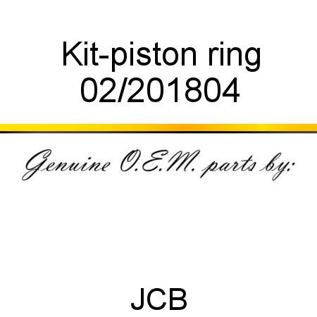 Kit-piston ring 02/201804