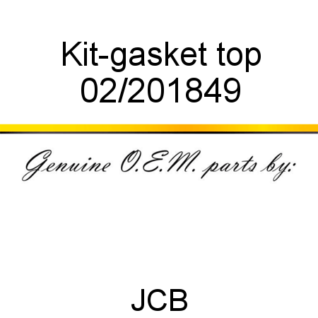 Kit-gasket, top 02/201849