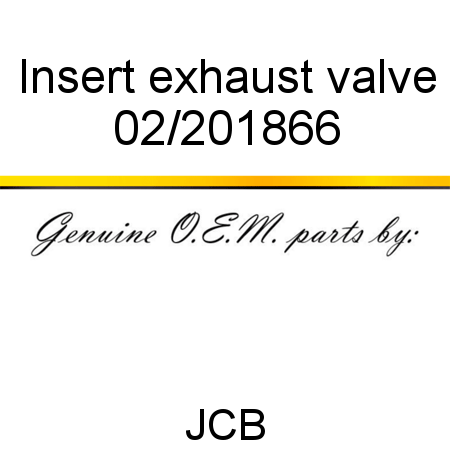Insert, exhaust valve 02/201866