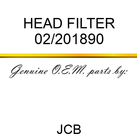 HEAD FILTER 02/201890