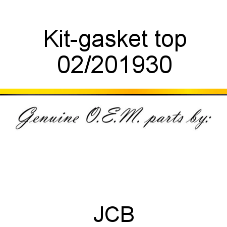 Kit-gasket, top 02/201930