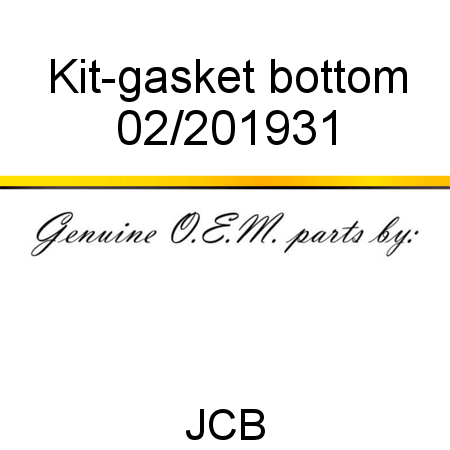 Kit-gasket, bottom 02/201931