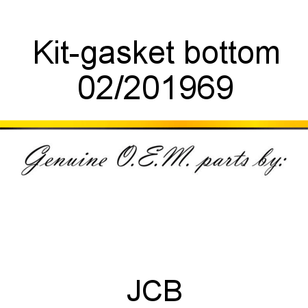 Kit-gasket, bottom 02/201969