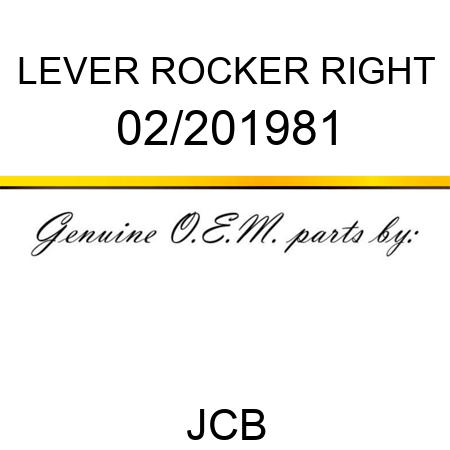 LEVER ROCKER RIGHT 02/201981