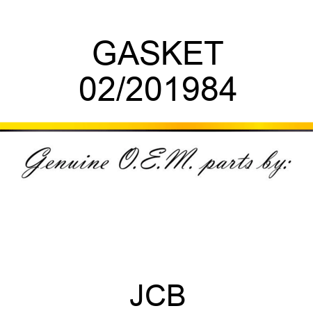 GASKET 02/201984