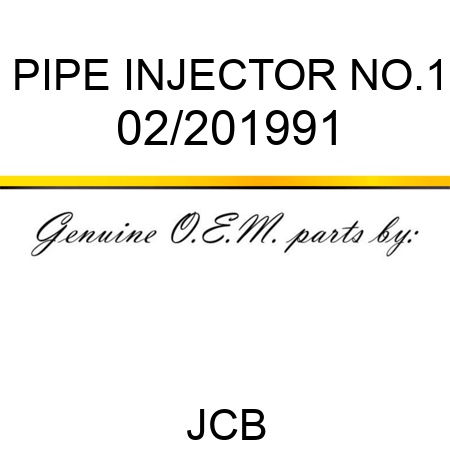 PIPE INJECTOR NO.1 02/201991