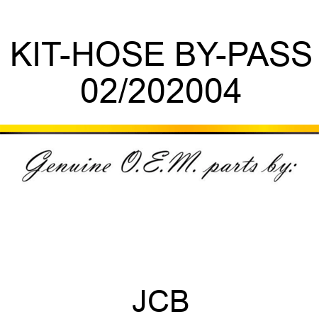 KIT-HOSE BY-PASS 02/202004