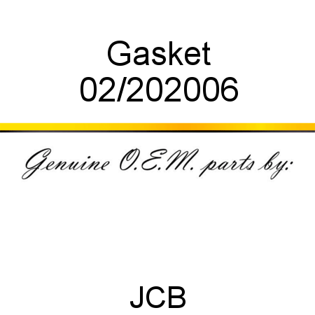 Gasket 02/202006