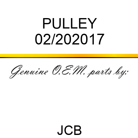 PULLEY 02/202017