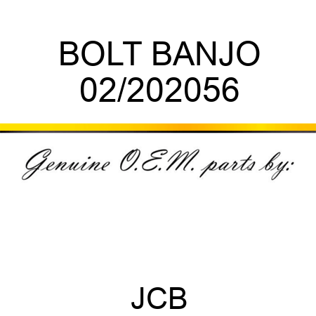 BOLT BANJO 02/202056